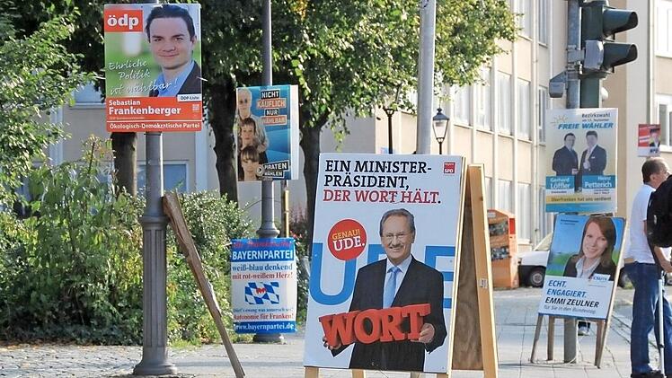 Im September steht die Bundestagswahl an. In Lichtenfels dürfen die Parteien in der Zeit so viele Plakate aufstellen, wie sie für nötig halten. Foto: Miriam Hegner