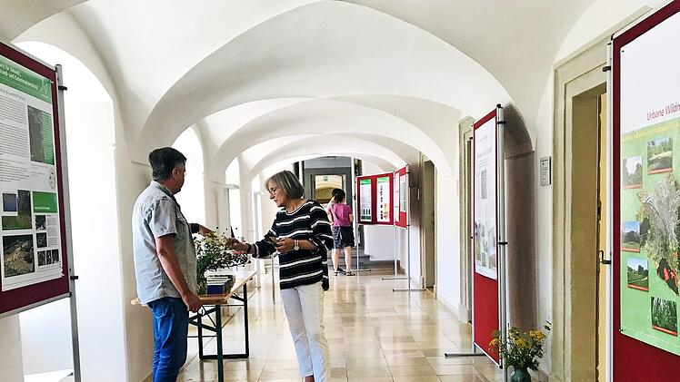 Im Foyer informierten Stellwände über die Arbeit des Amtes. Foto: Scheld