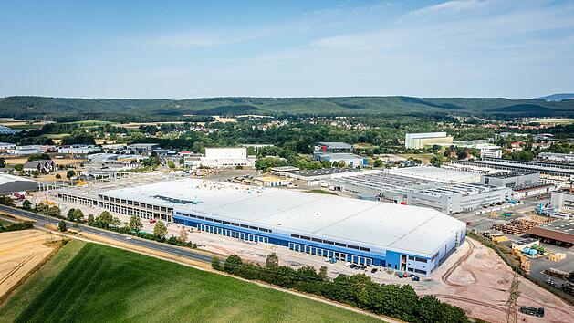 Luftbild des neuen Logistikzentrums in Neustadt bei Coburg