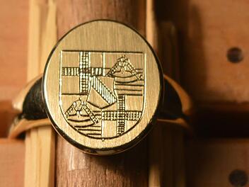 Der goldene Ehrenring der Stadt Bad Brückenau Foto: Archiv Herbert Becher