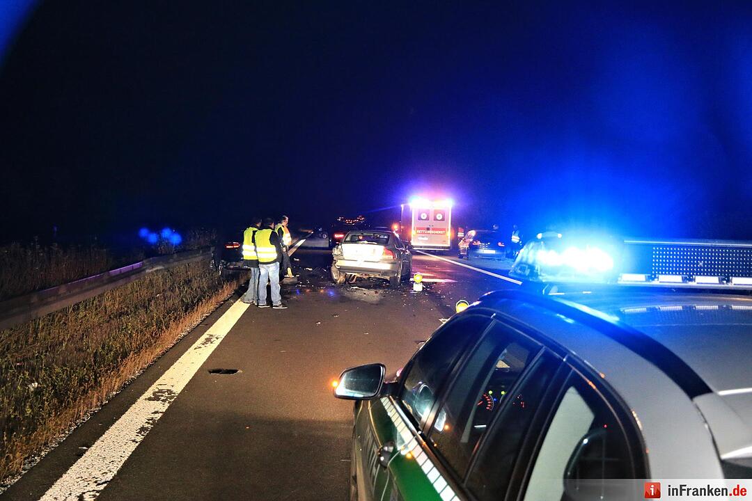 Karambolage auf der A70 bei Oberhaid