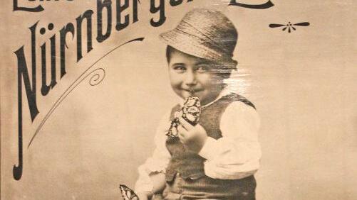 Werbeplakat für echte Nürnberger Lebkuchen um 1900.