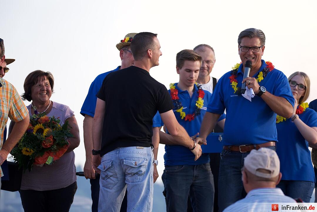 Jubiläumsausgabe: Zum 20. Mal hat die Raiffeisenbank Seebachgrund zu ihrem Ballonmeeting nach Hannberg eingeladen. Mehr als 2000 Menschen waren gekommen.