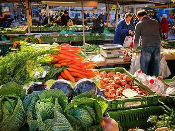Markt, Marktstand, Gemüse