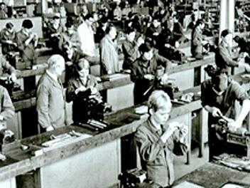 Die Lehrwerkstatt bei Schaeffler in Herzogenaurach um 1960 Foto: privat