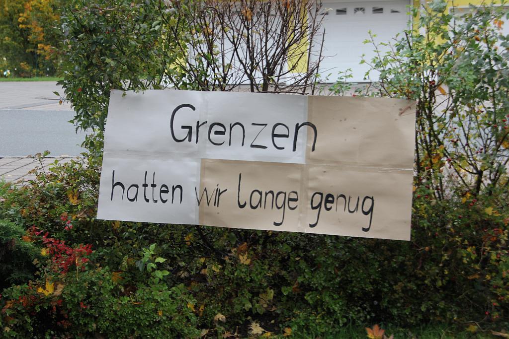 Protest gegen Treffen der "Alternativen Mitte" in Tettau