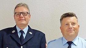 Leonhard Kunz (l.) und Christian Spindler wurden für 25 Jahre aktiven Dienst geehrt.