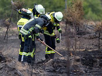 Waldbrand in Thüringen - Saalfelder Höhe