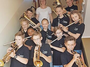 Die Bläserklasse der Musikschule Hemhofen Foto: privat