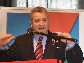 Thomas Beyer, Landesvorsitzender der Arbeiterwohlfahrt, hielt die Hauptrede bei der Coburger Maikundgebung.