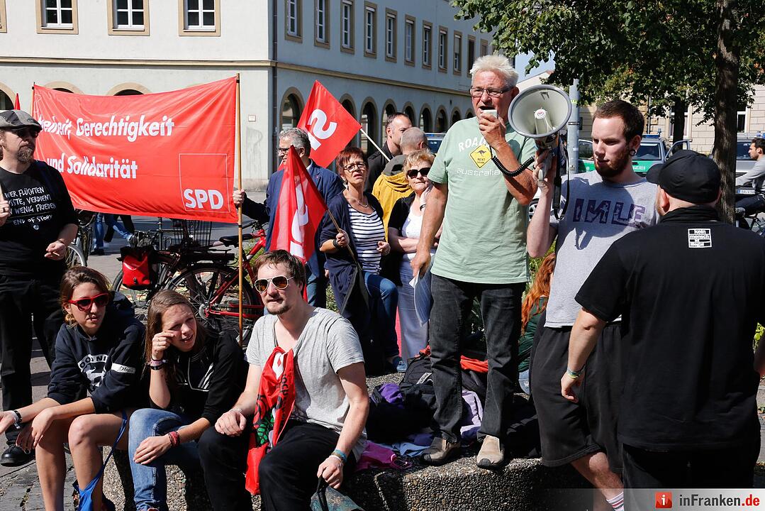 Demonstration vom Bündnis gegen Rechtsextremismus und Rassismus in Bamberg