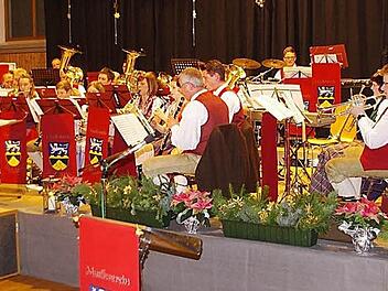 Der Musikverein Steinberg bei einem seiner Weihnachtskonzerte Foto: Heike Schülein