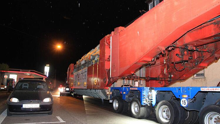 Schwertransporter Bamberg am 5. Mai 2015 Foto: Ferdinand Merzbach