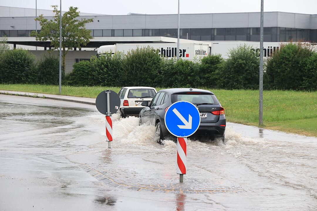 Gewitter: Wassermassen überfluten Landkreis Ansbach