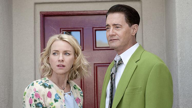 "Twin Peaks" Season 3 hat manchmal die Anmutung einer schrillen Persiflage (Szene mit Naomi Watts und Kyle MacLachlan).
