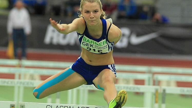 Landete nicht in den Top Ten, war mit ihren Leistungen über die Hürden im U-20-Wettbewerb aber dennoch sehr zufrieden: die 16-jährige Jessica Schottorf. Foto: Kiefner