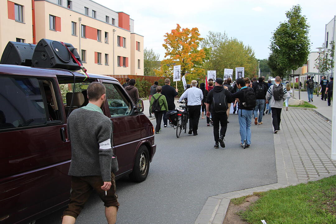 Antifa-Demo gegen Joachim Herrmann in Erlangen