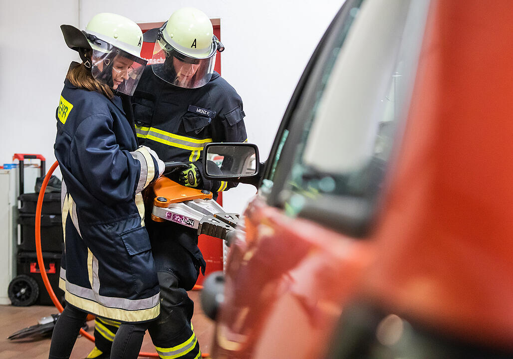 Prinzessinnen bei Feuerwehr