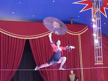 Artisten, Clowns und Tierdressuren sind noch bis Anfang Oktober beim "Circus Henry" in Dörfles-Esbach zu sehen. - Foto: Manja von Nida