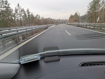 Bauarbeiten an A3: Anschlussstelle bei Kitzingen wird gesperrt A73, Abfahrt, Anschlussstelle Bamberg-Süd Richtung Bamberg, Ausfahrt, Autobahn, Winter