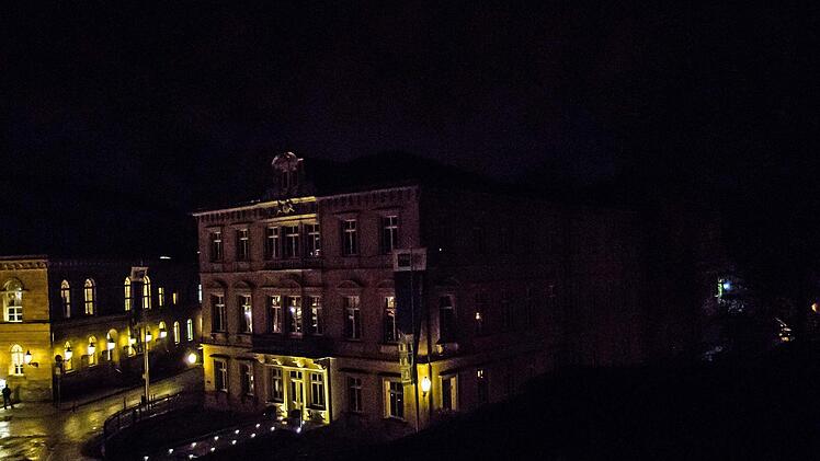 Blick auf den Coburger Schlossplatz bei NachtFoto: Jochen Berger