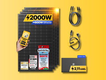 Solakons onPower 2000 Watt Balkonkraftwerk bietet mit bifazialen N-Type-Modulen eine effiziente Möglichkeit, umweltfreundlichen Solarstrom zu erzeugen und Energiekosten zu senken.