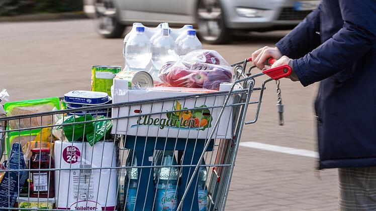 Ein voller Einkaufswagen