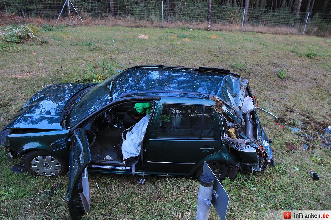 Kollision auf A73 bei Bamberg- Fahrer schwer verletzt