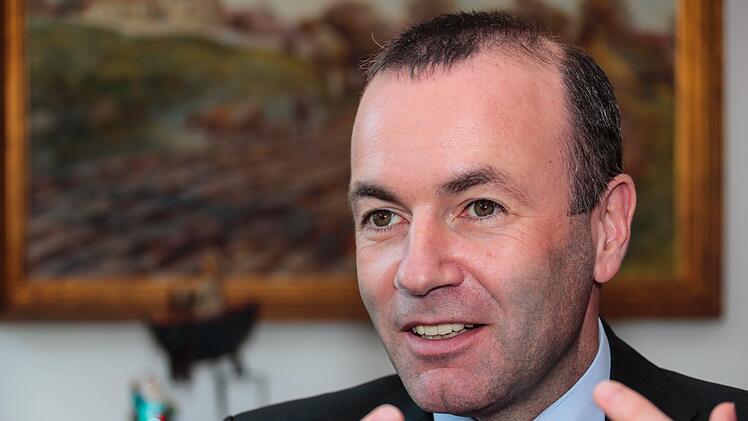 Manfred Weber  beim Interview   im oberfränkischen Bamberg. Foto: Matthias Hoch