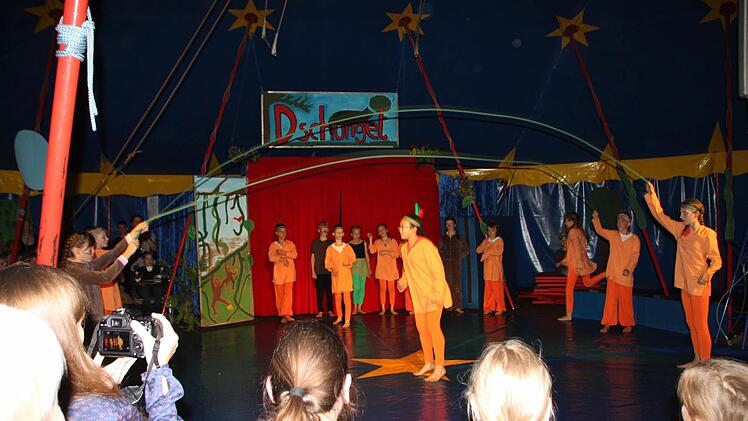 Die Vorstellung, die Schüler aus dem Großraum Würzburg aufführen, steht unter dem Motto "Dschungel". Foto: Ulrike Müller