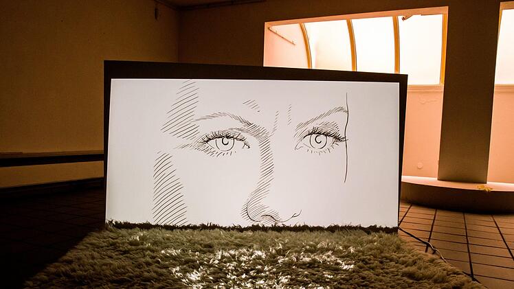 Zeichnungen und eine Installation zeigt Xenia Fink in Coburg. Die Studioausstellung im Kunstverein wird am Samstag eröffnet.Foto: Jochen Berger