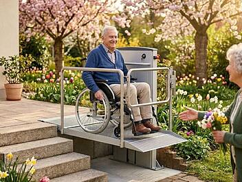 Altersgerecht wohnen: Treppenlift im Au&szlig;enbereich