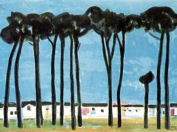 Pinien - dieses Bild von Oskar Koller ist Teil der Ausstellung im Stadtmuseum Erlangen. Foto: Kunstpalais Erlangen / VG Bildkunst