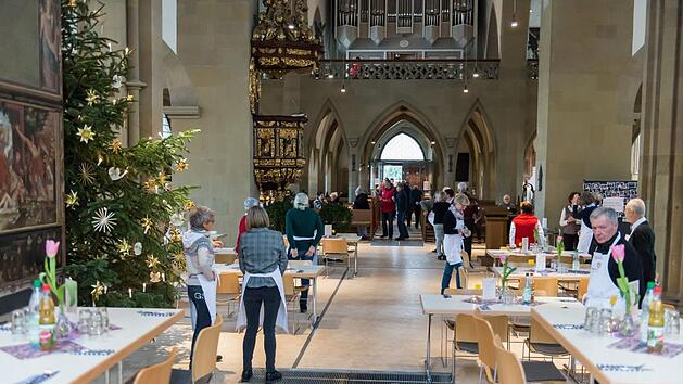 Vom 26. Januar bis 9. Februar wird St. Johannis wieder zur Vesperkirche. Das Bild stammt aus dem Jahr 2019.  Fotos: Anand Anders