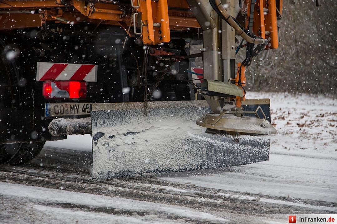 Erster Schneefall im Coburger Land