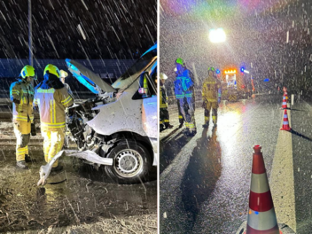 Möhrendorf/A73: Kleintransporter kracht in Leitplanke und Fahrer verletzt sich