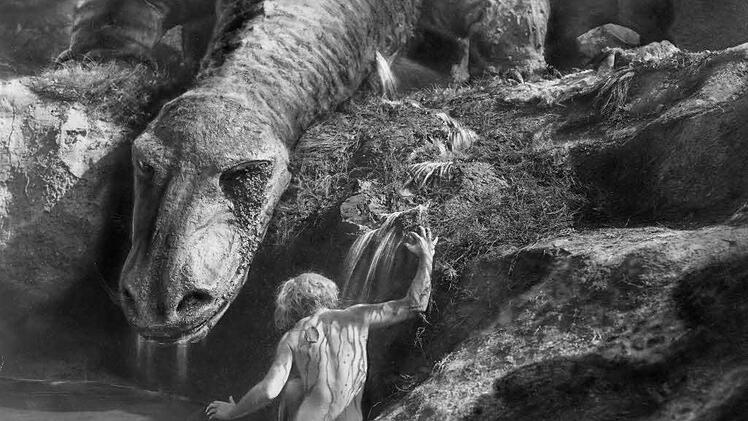 Siegfried badet im Drachenblut. Eine Szene aus den "Nibelungen" Fritz Langs. Die Rolle des Nibelungenlieds in Richard Wagners Werk beleuchtet ein Symposion in Bamberg. Foto: Bundesarchiv