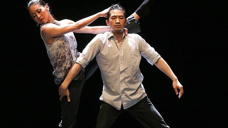 Ob "Dornröschen" glücklich klassisch oder in moderner Intensität des Tanzes wie hier mit Chih-Lin Chan und Takashi Yamamoto, das Coburger Ballett faszinierte bei dieser Gala in jeder Beziehung. Foto: Henning Rosenbusch