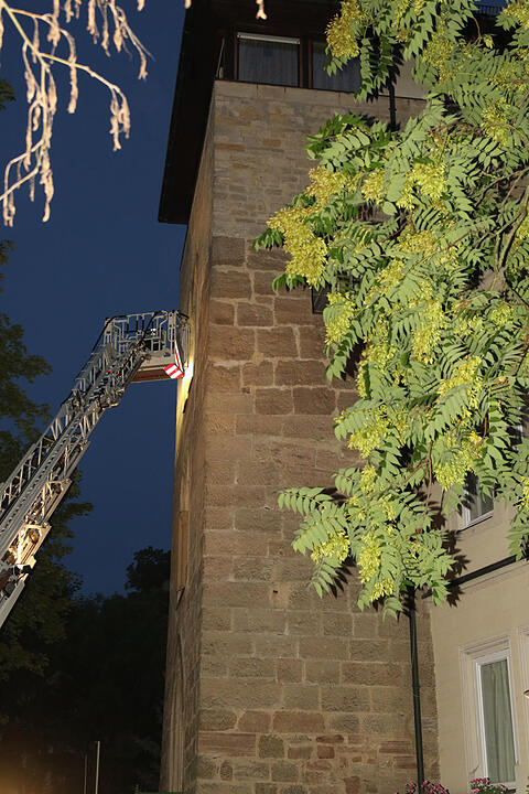 Coburg: Küchenbrand im "Hexenturm"