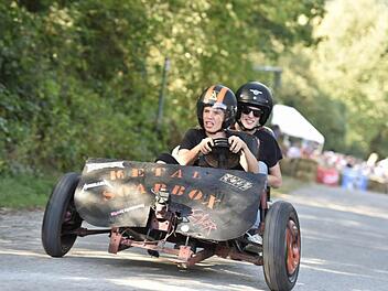 Aus Langenaltheim waren Vinzenz und Julius Opitsch mit ihrer tollen "Metal Soapbox" angereist. Fotos: Gerold Snater