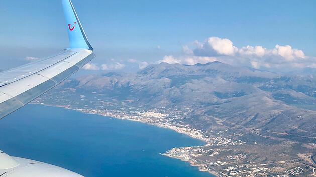 So &auml;hnlich muss f&uuml;r die Passagiere der Landeanflug auf Kreta ausgesehen haben.