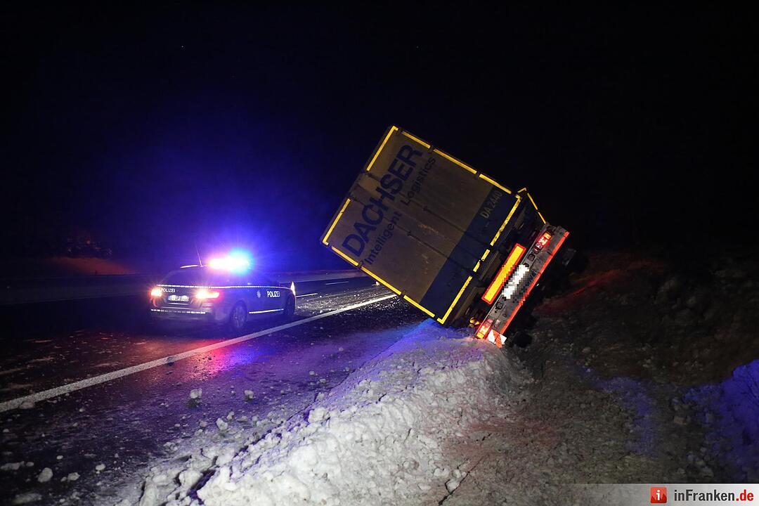 Lkw-Unfall auf A9 bei Gefrees