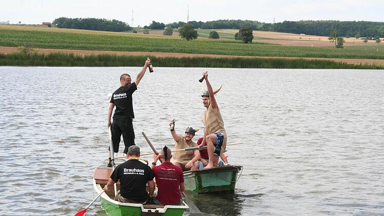 Die starken Wikinger gegen das Brauhaus-Team, "gedopt" mit Gerstensaft