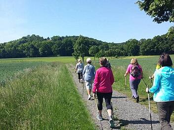 Bei herrlichem Sonnenschein wurde der 12. Deutsche Nordic Walking- Tag in Bad Rodach zu einer erfolgreichen Veranstaltung mit zahlreichen Gästen. Fotos: Therme Natur