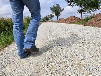 Grober Schotter sorgt für Kritik der Freizeitsportler. Foto: Ronald Rinklef