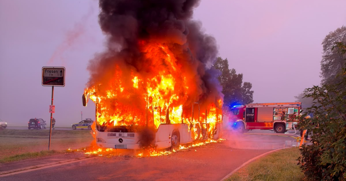 Nach Flammen-Inferno in Hirschaid: Busfahrer dankt Kindern – 'waren alle ...