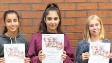Unter sich waren die drei M&auml;dchen vom TSV Unterlauter (von links): Asya Khalaf Kazim, Taiba Qusay Quasy und Emilia Groth.
