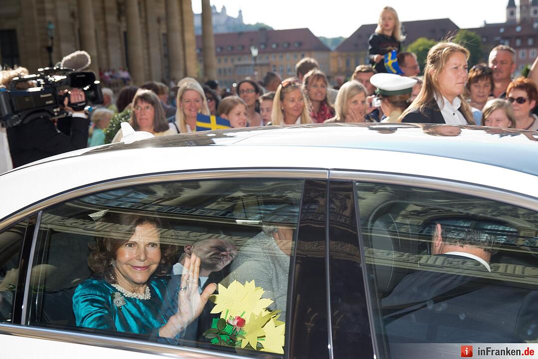 Königin Silvia von Schweden zu Besuch in Würzburg