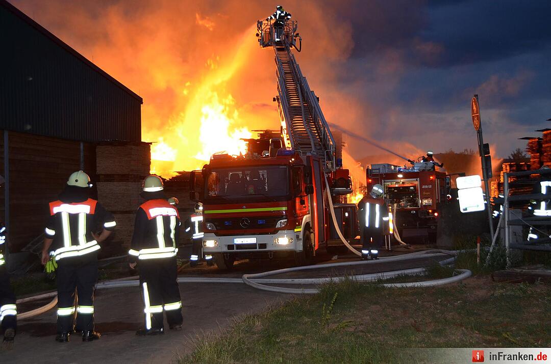 Brand im Sägewerk Untererthal