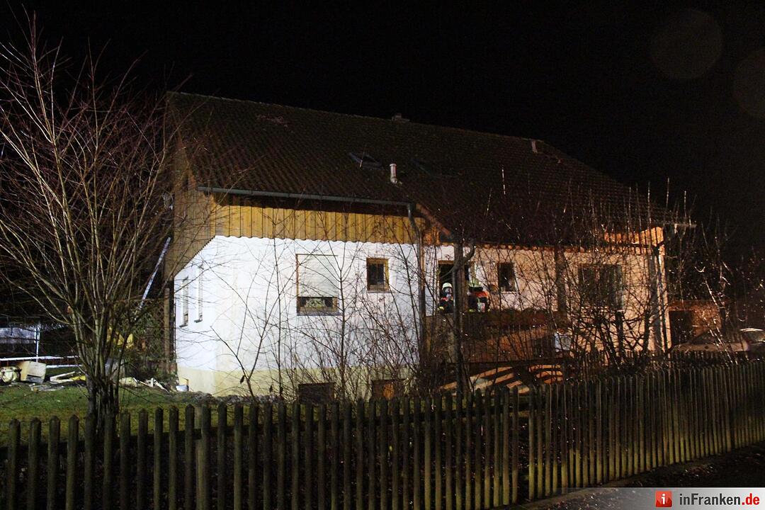Brand eines Einfamilienhauses in Engelmannsreuth